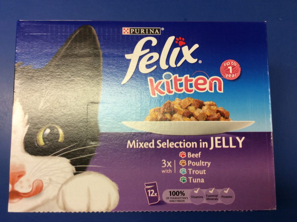 Felix Kitten Pouches Tuna Trout Poultry and Beef 12Pk 100g RSPCA