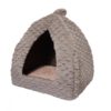 Grey and Pink Fleece Pyramid 40cm