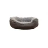 Rosewood Grey Lion Faux Suede Oval Dog Bed 55CM