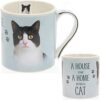 Leonardo Collection Black And White Cat Mug