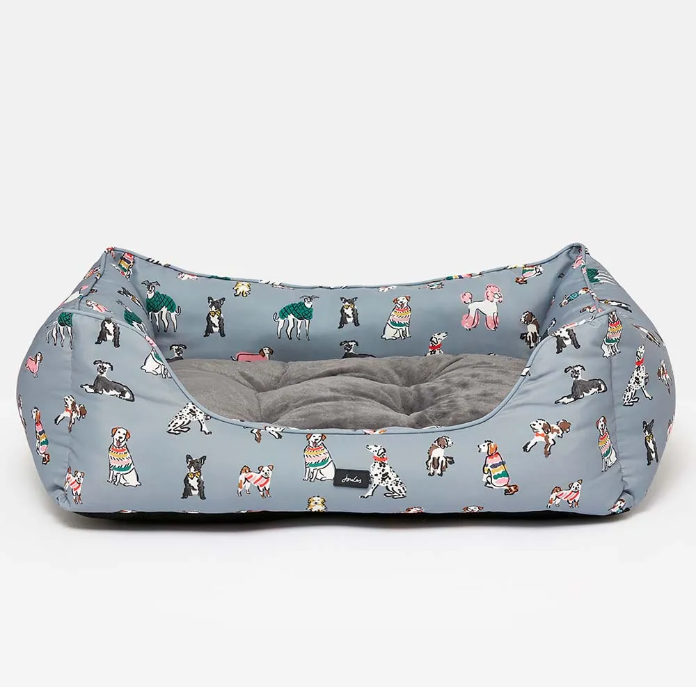 Joules Rainbow Dog Box Bed Small
