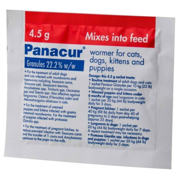 Panacur  worming granules 4.5g sachet - Image 2