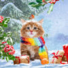 Christmas Wrapped Up Kitten Cards 10PK