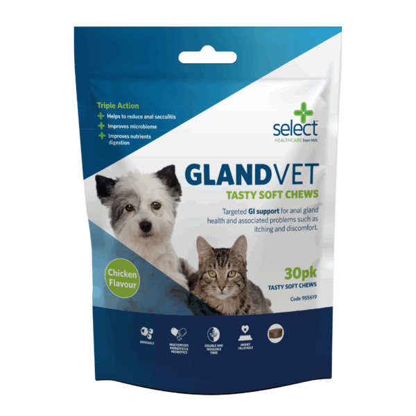 GLANDVET Tasty soft chews for cats and dogs pk 30