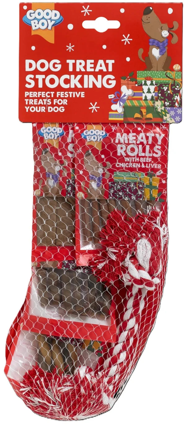 Good Boy Christmas Dog Treat Stocking