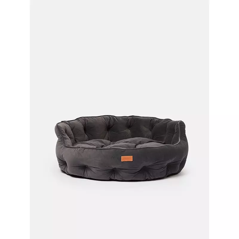 Joules Chesterfield Pet Bed Grey Small