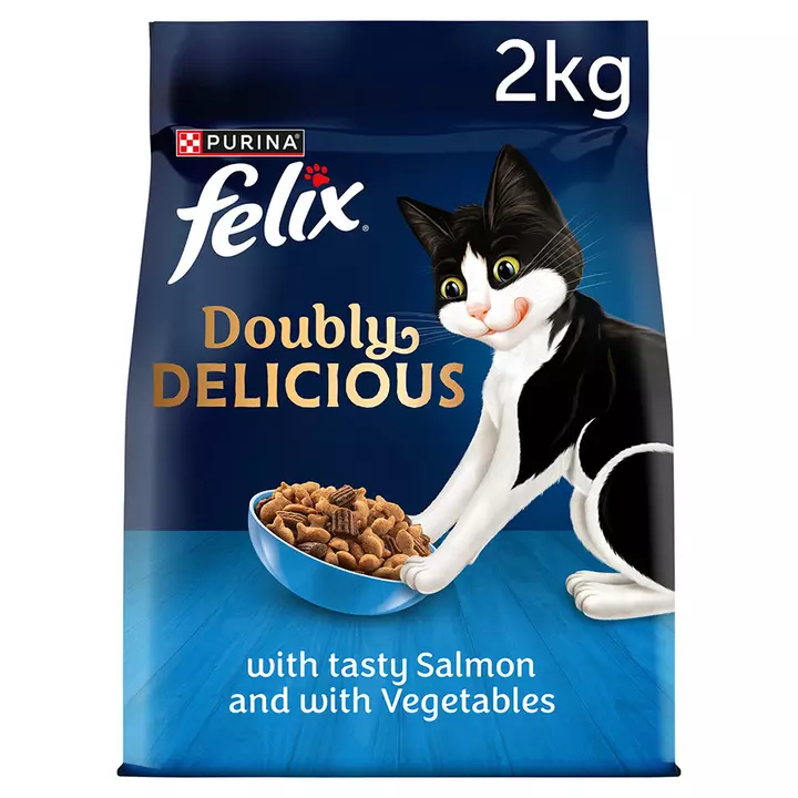 Felix Doubly Delicious Salmon and Veg Dry Cat Food 2kg